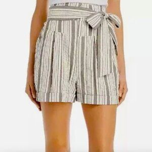 Rebecca Taylor La Vie High-Waisted Seersucker Shorts